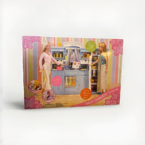Mattel Barbie Kitchen Set Decor Collection Mattel New Rate Color Yellow Rare VTG