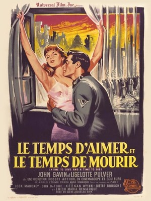 LES TEMPS D AIMER, LE TEMPS DE MOURIR, JOHN GAVIN, 1958, REPRO KINOPOSTER