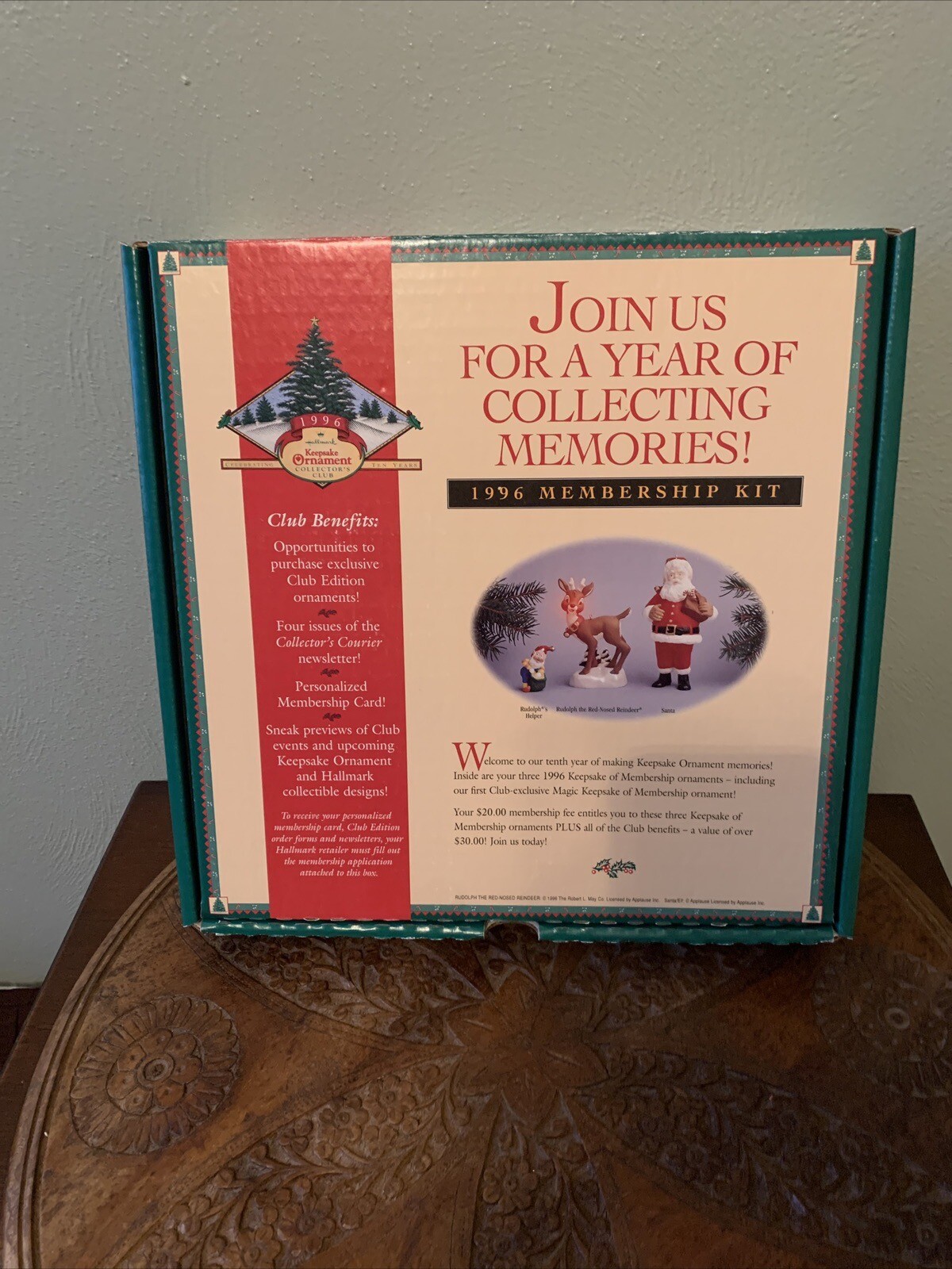 Hallmark 1996 Membership Kit Keepsake Ornament Collectors Club Set NIB