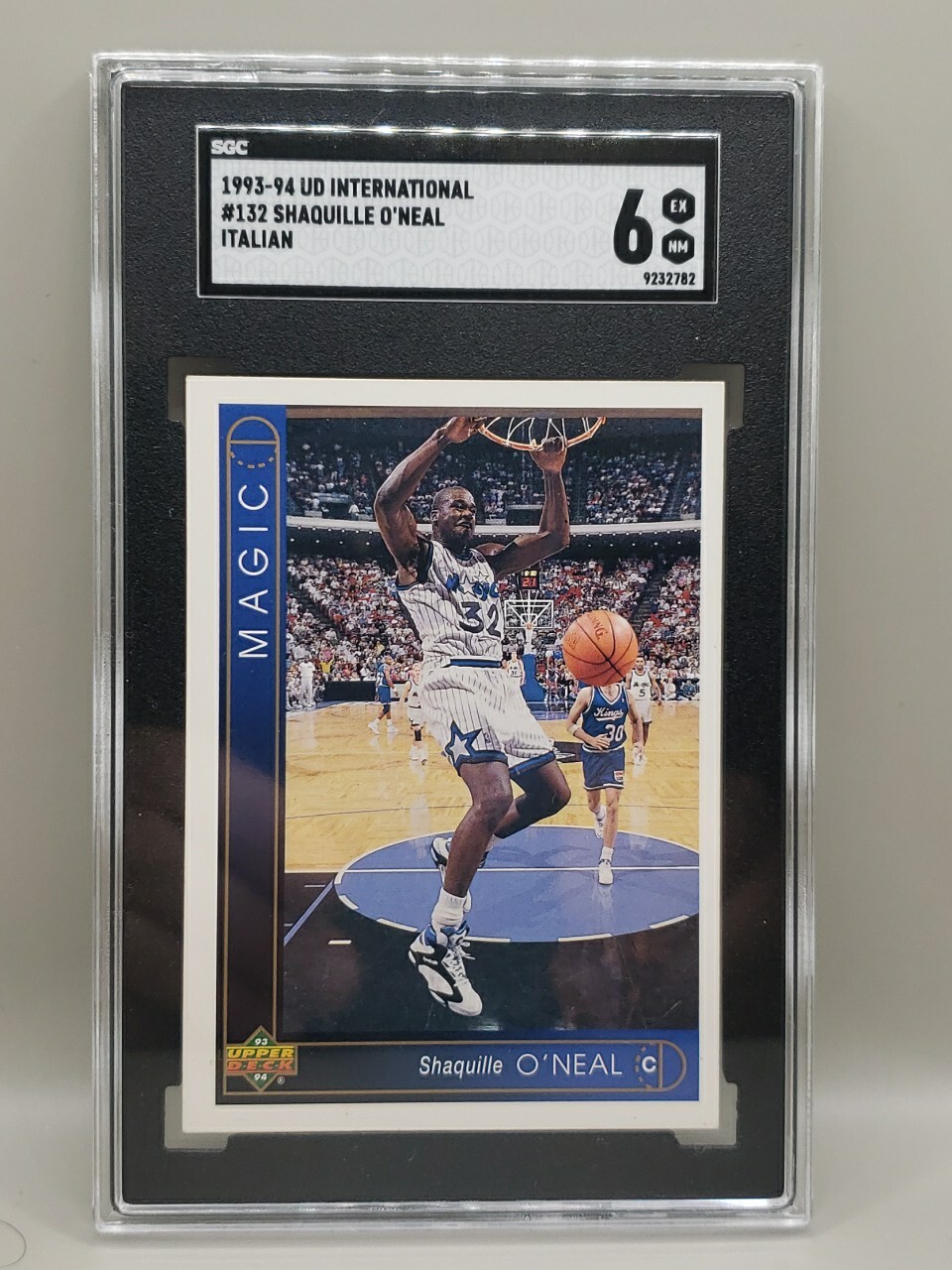 1993 UD International #132 Shaquille O'Neal Italian SGC 6