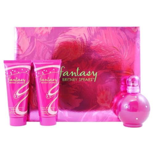 Fantasy by Britney Spears Gift Set 3.3 oz Perfume + Shower Gel + Body Souffle