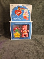 Vintage Care Bears Love A Lot Bear With Bouquet Of Hearts
