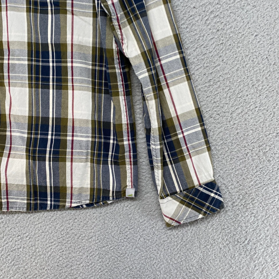 Horny Toad Shirt Mens Medium Plaid Button Down Organic Cotton Green Blue - Image 4 of 4