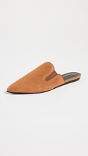 440 JENNI KAYNE MULE SHOES POINTY SUEDE SADDLE BROWN GORES 36 DB27