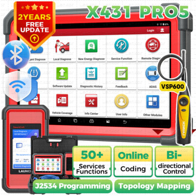 2025 New LAUNCH X431 PRO5 PAD V+ Car BiDirectional Diagnostic Scanner Key Coding
