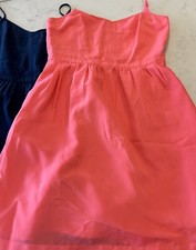 J Crew Woman Dresses Lot Of Two, Size 4 Navy Blue/ Coral