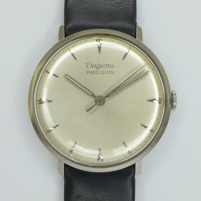 DUGENA Precision Herren Armbanduhr Stahl Handaufzug 1960er Jahre  Klassiker