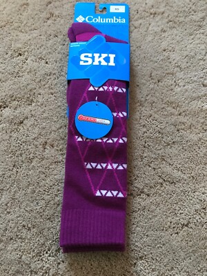 Columbia SKI Youth Thermolite Over-The-Calf Socks Raspberry Punch  XS Size 13-3