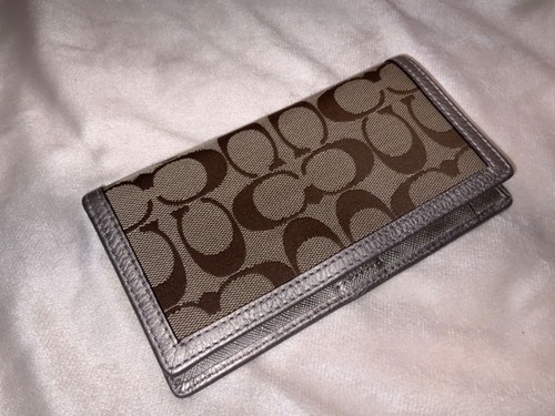 coach checkbook cover