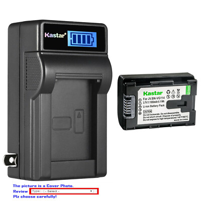 Kastar Battery LCD Wall Charger for BN-VG114 & JVC Everio GZ-MS230RUS GZ-MS230U