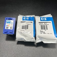 HP 27 And 28 Ink Open Box Sealed 1 Black 2 Tri Color 3 Pack