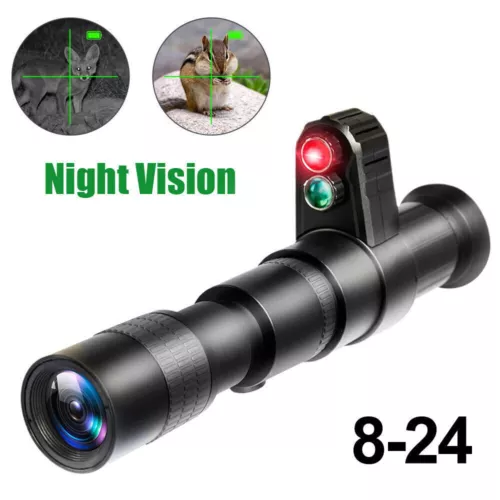 8-24X Zoom Hunting Riflescope 850nm Night Vision Device Monocular Cross Cursor - Picture 1 of 13