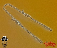 Vintage Lowrider 26" Double Square TWISTED 3D WING Fender Brace Chrome Bicycle.