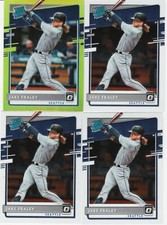 JAKE FRALEY RC LOT 2020 OPTIC LIME GREEN PRIZM RATED ROOKIE # 80 + 3 BASE CARDS