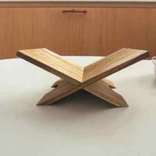 Wooden Book Display Stand Modern Adjustable Acacia Wood Home Decor - Walnut