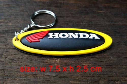 Honda Amarillo Llavero Ovalado Goma Moto Carreras Motocicleta Regalo - Imagen 8 de 9