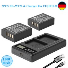 2× NP-W126 NP-W126S Akku + Ladegerät Für F...