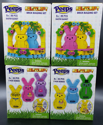 Brickcraft ''PEEPS Lovers''  Brick Building Bundle Pack 4 Sets '' Bunnies '' -New
