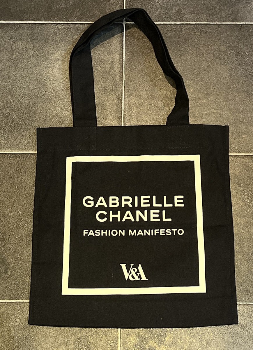 V&A CHANEL GABRIELLE FASHION MANIFESTO BLACK TOTE SHOPPER BAG LIMITED  EDITION