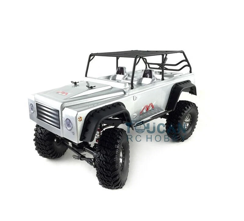 KYX 4*4 Full Metal Chassis Scale RC Rock Crawler CNC SCX10 Car Shell KIT Silver - Image 4 of 4