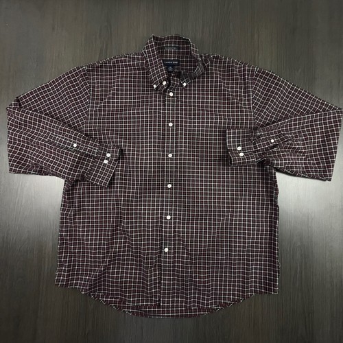 Lands End Mens Dress Shirt XL Cotton 
