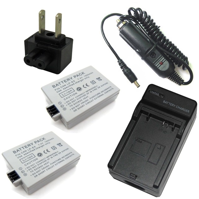 2x 7.4v 1500mAh Battery + 1x Charger for CANON DS126181 DS126231