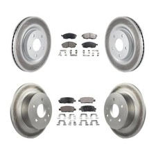 Front Rear Coated Disc Brake Rotors And Ceramic Pads Kit For Nissan Sentra Juke