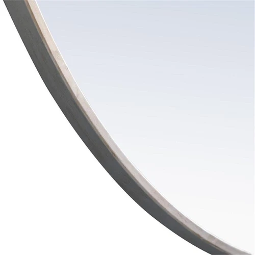 Elegant Decor Rowan 24" Round Metal Frame Hooked Mirror in Silver - Picture 7 of 9