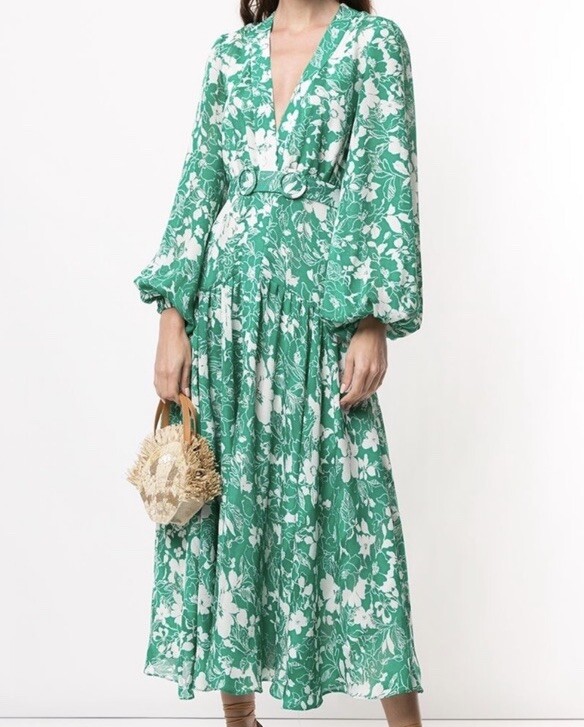Alexis Women's Kazmera Floral Maxi Dress - Emerald Floral - Size Medium Alexis Women's Kazmera Floral Maxi Dress - Emerald Floral - Size Medium