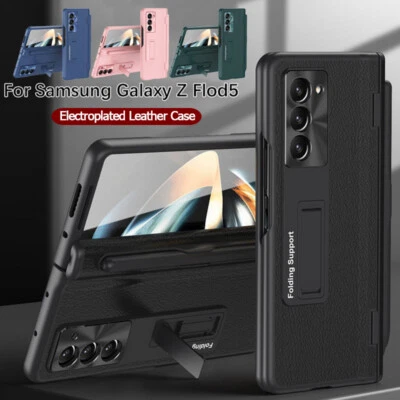 Coque Etui Antichoc Pour Samsung Galaxy Z Fold5 Fold4 3 Cuir Support Fente stylo