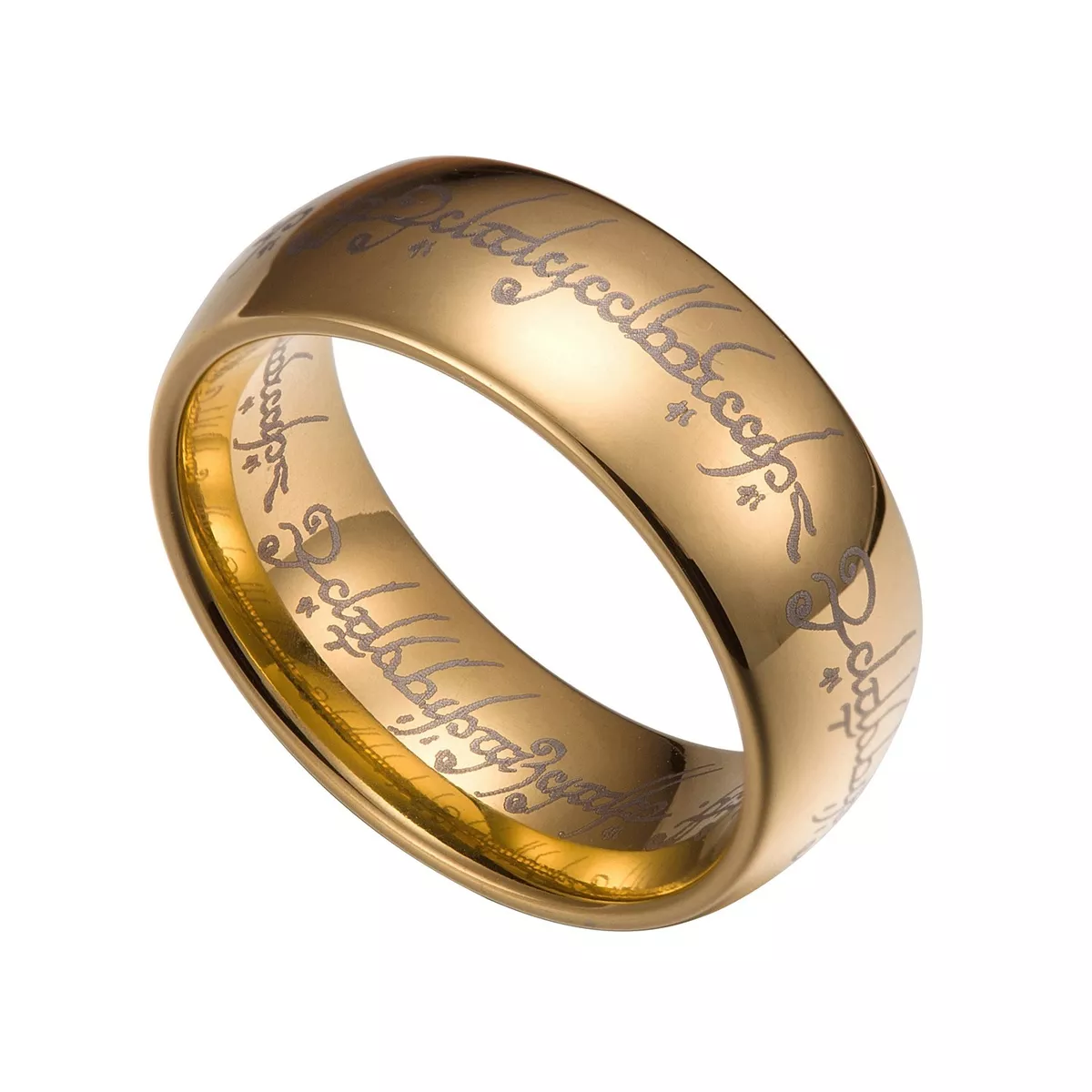 Lord of the Rings Gold Tungsten Ring