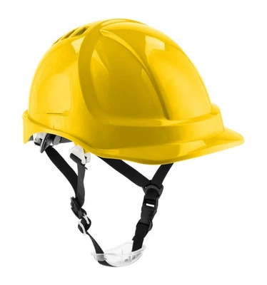 Schutzhelm PLONER gelb, Bauhelm aus ABS, EN 397, Ratschensystem, Belüftung, ... - Bild 1 von 4