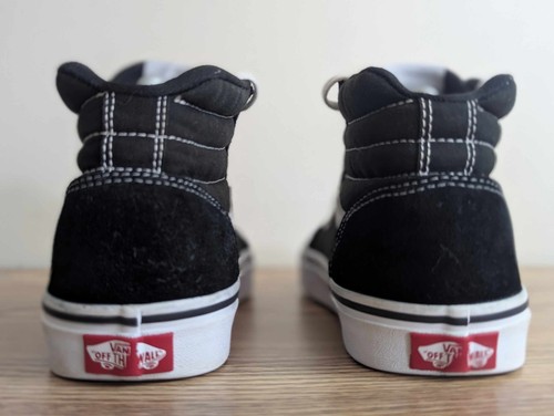 Vans Sk8-Hi Black/White Women's High Top Skate Shoes Size 8.5 - Picture 7 of 13