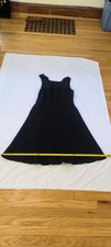 Evan Picone Black Fit to flare Sheer Bodice Rhinestone detail zip Sz. 14