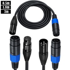 Speakon Female to XLR Cable Audio Jack Speak-On Male to XLR Female  Male