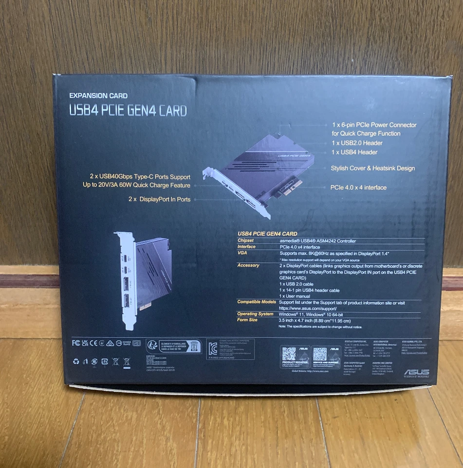 ASUS USB4 PCIE GEN4 CARD USB-C DisplayPort 1.4 - Image 2 of 3