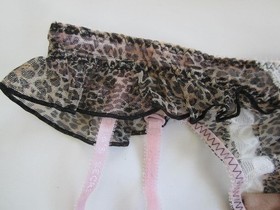 NWT - Victoria's Secret Sexy Little Things Push up Bra & Garter Thong - Leopard