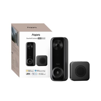 Aqara Doorbell Camera G400 with Chime, Wired/PoE, HomeKit Secure Video, 2K HD...