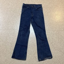 Vintage 1970s Levi s 646-0217 Original Bell Bottom Denim Jeans Orange Tab 26x27