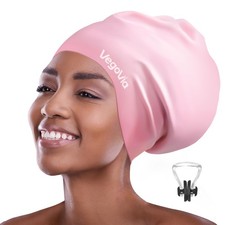 Large Swim Cap For Braids And Dreadlocks Waterproof Silicone Women Men Long Hair