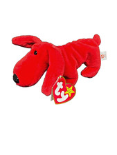 TY Beanie Baby Rover the Red Dog-rare original tags, PVC with errors 4101 1996 