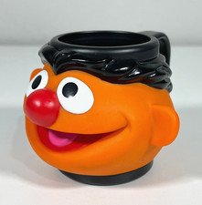 Vintage 1995 Sesame Street Ernie Figural Plastic Mug Applause Jim Henson
