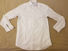 Mens Charles Tyrwhitt Dress Shirt 15 1/2 34 White Button Cotton 15.5