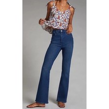 Pilcro Anthropology The Icon Flare Jeans Dark Indigo Wash, Women's 29