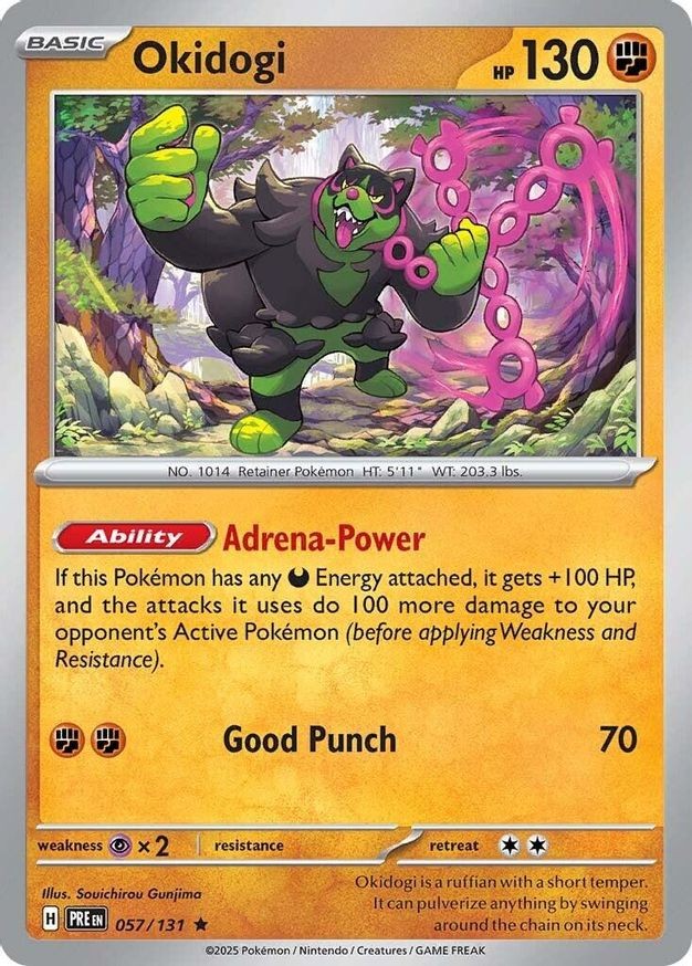 Pokemon Okidogi (57/357) Prismatic Evolutions LP REVERSE HOLO