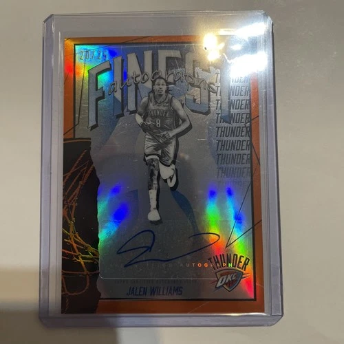 Jalen Williams 2025-26 Topps Finest Finest Auto Orange /25 #FAU-JL
