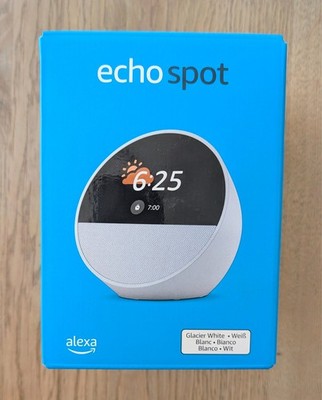Amazon Echo Spot Weiß Alexa Neueste Generation Smarter Wecker Home Musik OVP NEU