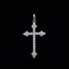2CT Round Cut Real Moissanite Cross Pendant Necklace 925 Sterling Silver 18''