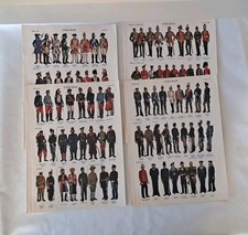 Antique 1911 Soldier Unifoms Encyclopaedia Btitannica   Illustrations Lot Of 4