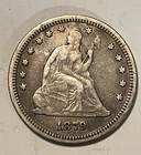 1879 Seated Liberty  Quarter , VF   better date & grade